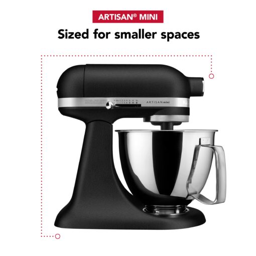 KitchenAid Artisan Mini 3.5 Quart Tilt-Head Stand Mixer - KSM3316X - Cast Iron Black - Image 2