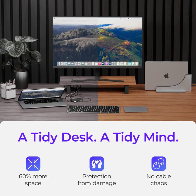 Ascrono Dock for 13" 15" 16" MacBook Pro - Docking Station - Connect w/Two Thunderbolt 4 USB-C Ports - Mac Docking Station Hub for MacBook Pro 13, 15, 16 (2016-2020, 13" M1 & M2 2022) with Touch Bar - Image 7