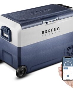 BODEGACOOLER 12 Volt Portable Refrigerator,53 Quart Car Fridge Dual Zone -4℉-68℉,50L Car Freezer APP Control,Electric Compressor Cooler 12/24V DC and 100-240V AC for RV,Camping,Travel,Truck,Vehicles