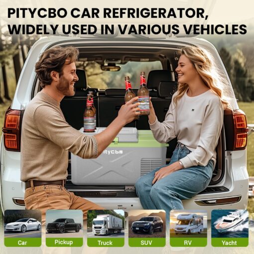 Pitycbo Car Refrigerator 12v Portable Fridge for Car, Auto 19 Quart Freezer Cooler, -4℉—68℉ 12/24V DC 100~240 Volt AC for Truck, Camping, Travel, Vehicles, RV - Image 2