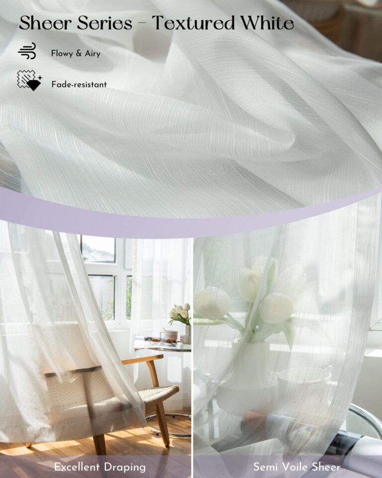 Graywind Hardwired Smart Curtains Motorized Sheer Curtains with Remote Alexa Google Control for Sliding Sheer Drapes One-Way or Split Draw Joinable Curtain Custom Width to 220" (Sheer Textured White) - Image 4