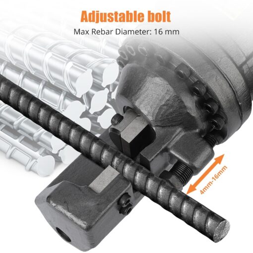 Electric Hydraulic Rebar Cutter Tool, 900W Cutting up to 5/8 Inch #5 4-16mm Rebar Steel,110V, with Blades & Easy Carry Stainless Box (900W RC-16) - Image 7