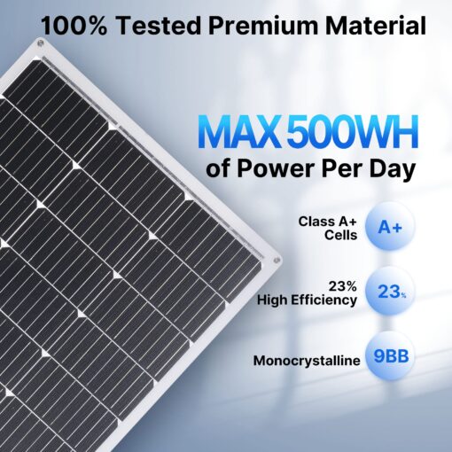 Topunive 2PCS 100W 12V Flexible Solar Panel 9BB Monocrystalline Cell 12 Volt Semi-Flexible for Marine RV Trailer Boat Cabin Van Car Uneven Surfaces 12V 24V Battery Charge - Image 13