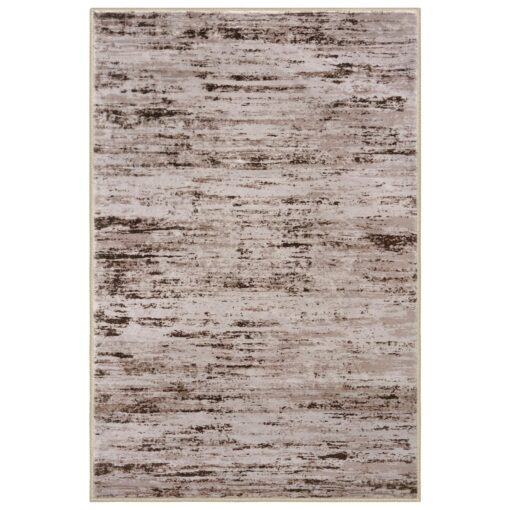 Lansny Modern Abstract 8x10 Large Living Room Washable Rug Non-Slip Soft Bedroom Area Rug Taupe-Brown Thin Print Faux Wool Carpet Throw Rugs for Nursery Playroom Dining Room Indoor Office Home Decor - Image 2