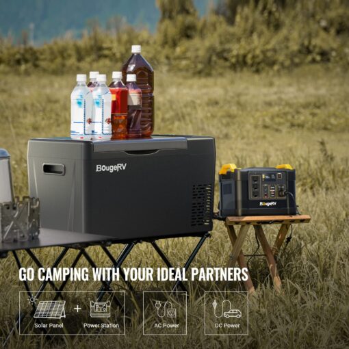BougeRV 12 Volt Refrigerator 12V Car Fridge 23 Quart Portable Freezer Compressor Cooler 12/24V DC 110~240V AC for Truck Van RV SUV Boat Travel Camping Road Trips Tailgating -7℉~50℉ (Black) - Image 3
