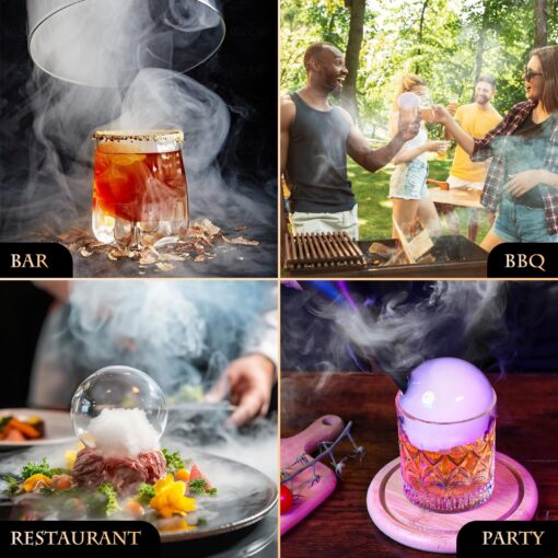 RAYBYLAND Electric Smoker Gun for Cooking, 5000mAh Rechargeable Battery, One Button Operation, Suitable for Indoor and Outdoor Barbecue and Bar Cocktails, Whiskey - Image 3