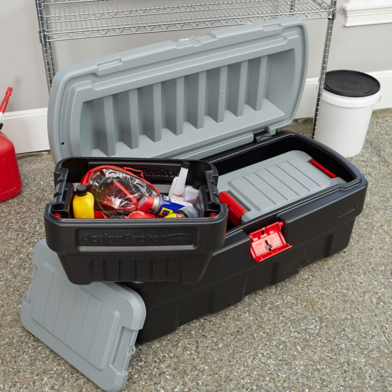 Rubbermaid ActionPacker️ 48 Gal with 8 Gal Containers Nested, Lockable Storage Bins, Industrial, Rugged Storage Container Bundle with Lids - Image 5