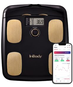 InBody Dial H20 Body Fat Scale - InBody Scale for Body Weight, Fat Percentage and Muscle Mass - Gym Accessory for Men & Women, Body Fat Measurement Device - Bluetooth-Connected, Midnight Black