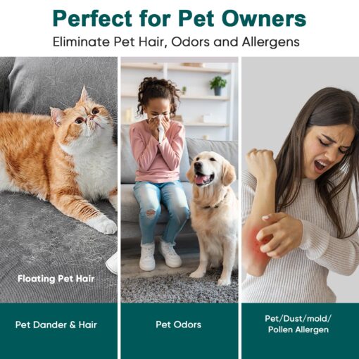 Jafända Large Air Purifiers for Home Pets, Pet Air Purifier up to 2105ft², Air Purifier for Allergies, True HEPA Air Filter Captures 99.97% of Pet Dander/Hair/Odors, Quiet Air Cleaner for Bedroom - Image 6