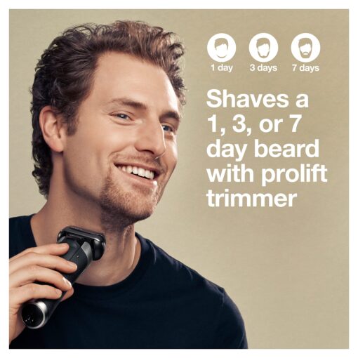 Braun Electric Razor for Men, Series 9 Pro 9465cc Wet & Dry Electric Foil Shaver with ProLift Beard Trimmer, Cleaning & Charging SmartCare Center, Head Shavers for Bald Men, Noble Metal - Image 7