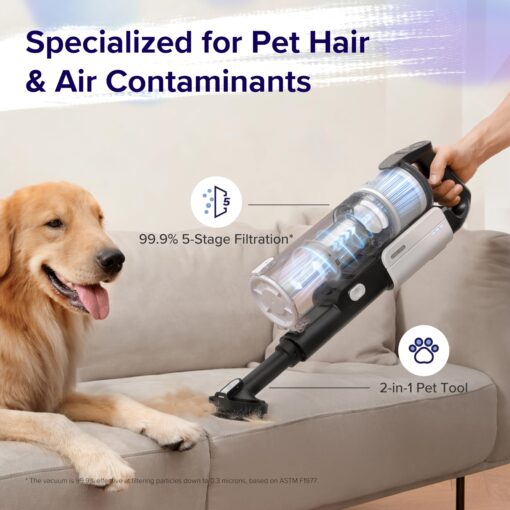 LEVOIT Cordless Vacuum Cleaner, Stick Vac with Tangle-Resistant Design, Up to 50 Minutes, Powerful Suction, Rechargeable, Lightweight, and Versatile for Carpet, Hard Floor, Pet Hair, LVAC-200 - Image 4