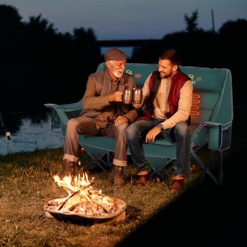 Nice C Heated Camping Chair, Camping Couch, Heated Chair, Heated Double Camping Chair, Loveseat Camping Chair, Heated Camping Chair for Adults, Oversized Heated Loveseat, Extra Padded w/Cooler Bag - Image 8