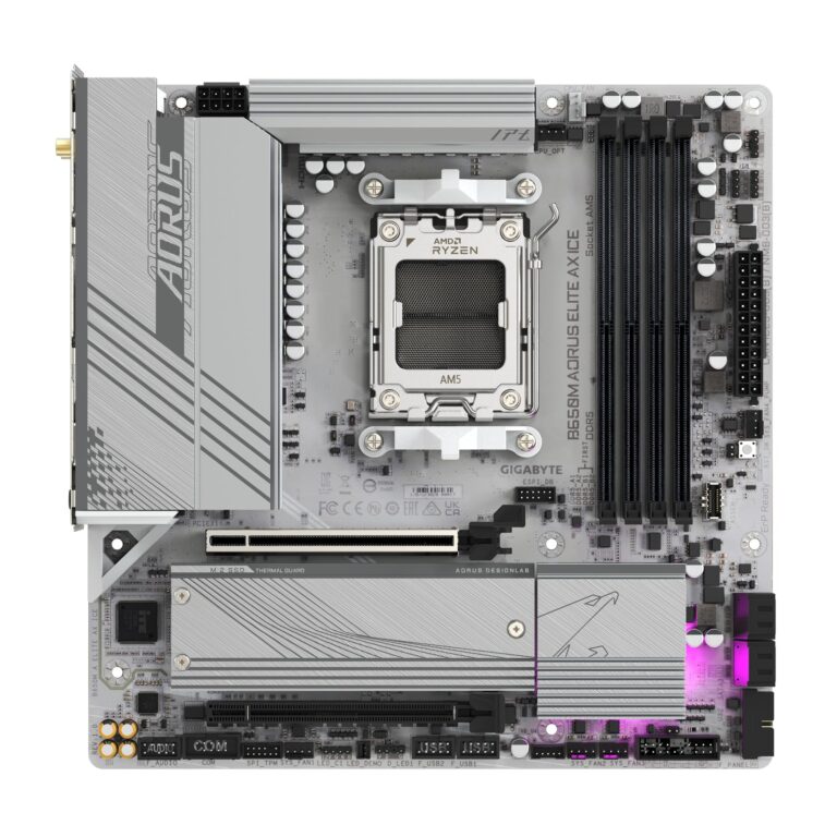 GIGABYTE B650M AORUS Elite AX ICE AM5 LGA 1718 AMD B650 M-ATX Motherboard with 5-Year Warranty, DDR5, 2* M.2, PCIe 5.0, USB 3.2 Gen2X2 Type-C, 2.5GbE LAN, Q-Flash Plus, EZ-Latch - Image 6