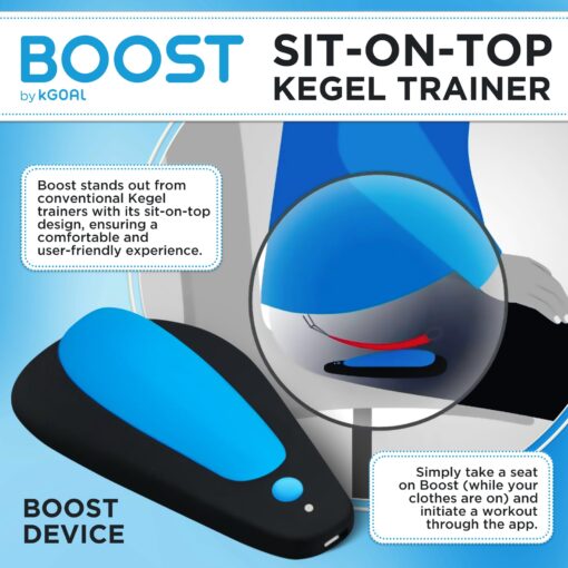 Boost Kegel Pelvic Floor Muscle Trainer for Men | Sit-On-Top Kegel Exerciser for Pelvic Floor Strengthening with Biofeedback | Kegel Toner for Bladder Support, Pelvic Floor Rehabilitation, & Stamina - Image 8