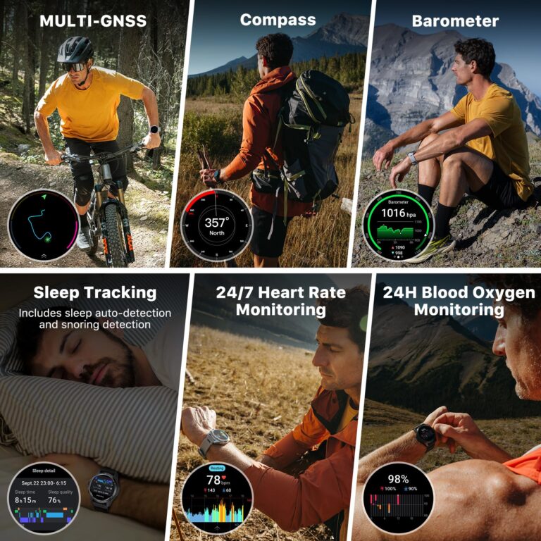 Ticwatch Atlas Smartwatch for Men Android Wear OS Smart Watch Outdoor 90 Hrs Battery 110+ Workout Modes Heat Map Fall Detection Health Fitness Tracker 5ATM GPS Compass Android Compatible Only - Image 2