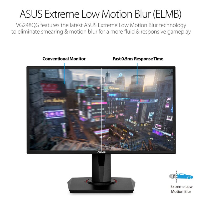 ASUS VG248QG 24" G-SYNC Gaming Monitor 165Hz 1080p 0.5ms Eye Care with DP HDMI DVI,Black - Image 5