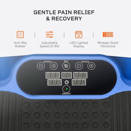 LifePro 3D Vibration Plate Exercise Machine - Dual Motor Oscillation, Pulsation 3D Motion Vibration Platform - Full Whole Body Vibration Machine for Home Fitness (Blue) - Image 8