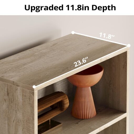 IRONCK Industrial Bookshelves and Bookcases with Doors 11.8 in Depth Floor Standing 5 Shelf Display Storage Shelves Bookcase Home Decor Furniture for Home, Office, Living Room, Bedroom - Image 3