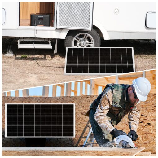 ECO-WORTHY Solar Panels 2pcs 195 Watt 18 Volt Monocrystalline Solar Panel Module Off Grid PV Power for 12V/24V Battery,Home, Camping, Boat, Shed Farm, RV - Image 3