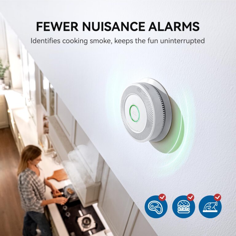 SITERWELL Hardwired Interconnected Smoke and Carbon Monoxide Detector, 10 Year Product Life Alarm Smoke Carbon Monoxide Detector with 2 AA Batteries Back Up, Smoke and CO Detector Voice Alert,5 Pack - Image 8
