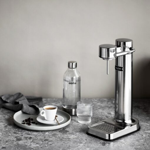 aarke Carbonator lll with CO2 Cylinder, Sparkling & Carbonation Water Machine, Stainless Steel with PET BPA-Free Reusable Bottle Volume 800 mL (Stainless Steel) - Image 2