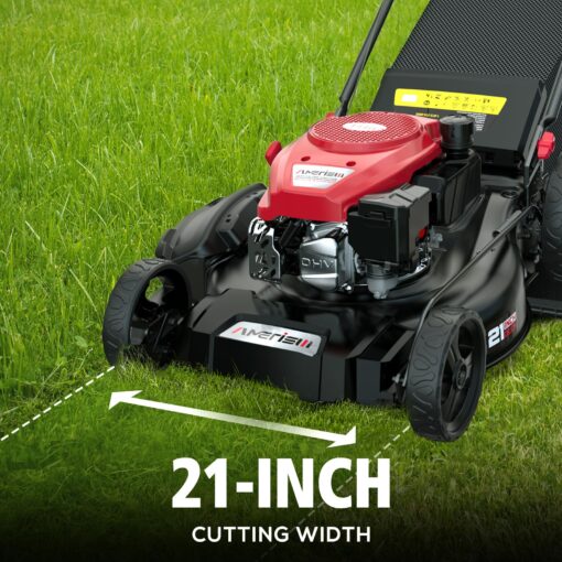 AMERISUN Gas Lawn Mower, 21" with 144cc 4-Cycle OHV Engine 3-in-1 Walk-Behind Push Lawn Mower (AV8621P1) - Image 6