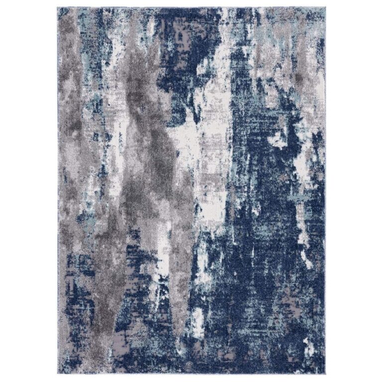 LUXE WEAVERS Euston Collection D.Blue-L.Blue 8x10 Modern Abstract Area Rug - Image 9