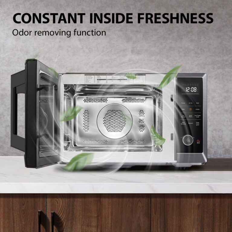TOSHIBA Air Fryer Combo 8-in-1 Countertop Microwave Oven, with Convection, Broil, Odor Removal Mode, 12.4" Position Memory Turntable, Child-Lock, 1.0 Cu.ft, Black Stainless Steel, ML2-EC10SA(BS) - Image 6