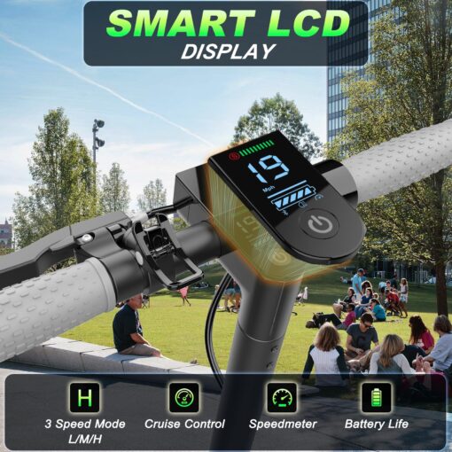 Qlaway 8.5" E Scooter for Adults Aluminum Alloy Frame 20 MPH 350W Motor 281WH Battery, Motorized Scooter Up to 20 Miles Range, Foldable Bearing 265 LBS/APP Control - Image 5