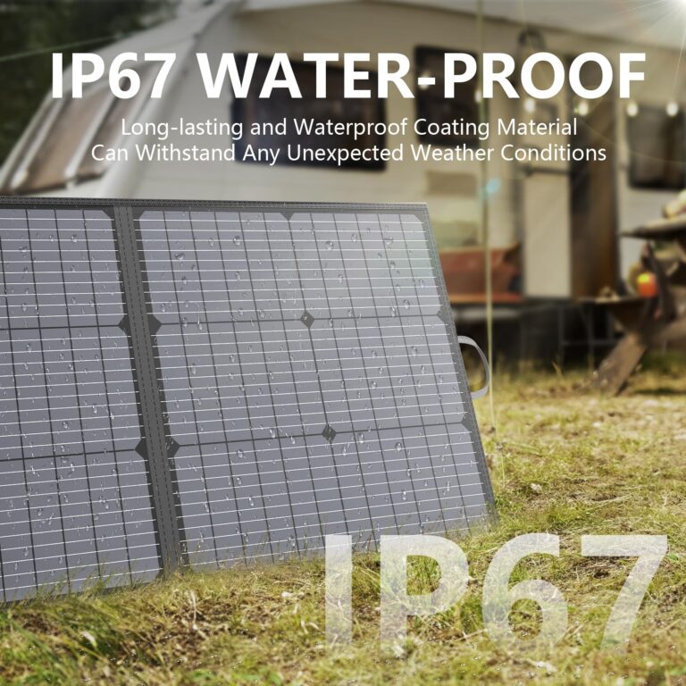 MHPOWOS Solar Charger 110W Portable Solar Panel, IP67 Waterproof Foldable Solar Panel kit with 20V Output, 23.5% Efficiency Module for Outdoor Camping, Portable Power Station, Laptops, Motorhome, RV - Image 4