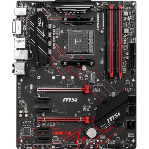 MSI Performance Gaming AMD Ryzen 2ND and 3rd Gen AM4 M.2 USB 3 DDR4 DVI HDMI Crossfire ATX Motherboard (B450 GAMING PLUS Max) - Image 3
