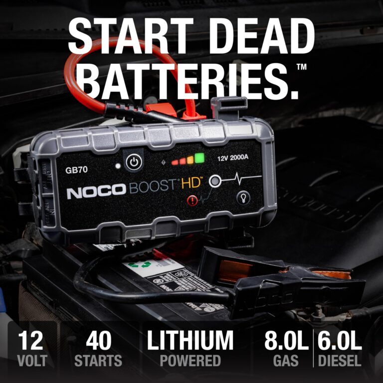 NOCO Boost HD GB70 2000A UltraSafe Car Battery Jump Starter, 12V Battery Booster Pack, Jump Box, Portable Charger and Jumper Cables for 8.0L Gasoline and 6.0L Diesel Engines - Image 6