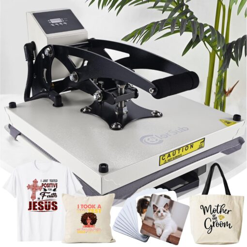 ColorSub Heat Press 15x15 inch Industrial Quality Heat Press Machine with Slide Out Drawer, Heat Press Machine for T Shirts, White - Image 3