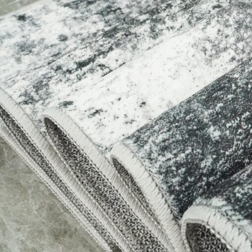 RUUGME Washable Hallway Rug 3x20 - Runner Rug Stain Resistant for Living Room Non Slip Indoor Entryway Rubber Backing Carpet Bedroom Kitchen Distressed Floor Decor Mat Machine Washable 3x20 Black A - Image 5