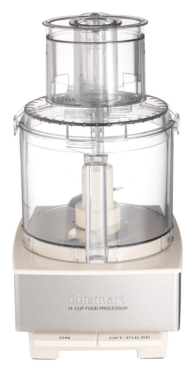 Cuisinart Food Processor 14-Cup Vegetable Chopper for Mincing, Dicing, Shredding, Puree & Kneading Dough, Cream Stainless Steel, DFP-14CRM