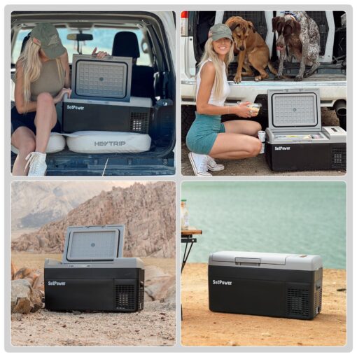 Setpower FC20 12V Refrigerator 21Quart Car Refrigerator Portable Car Fridge With Road Trip Kit,Portable Freezer Electric Coolers for Vehicles ac/dc,12 Volt Car Cooler for Van,Truck,RV,SUV,Truck,RV - Image 3