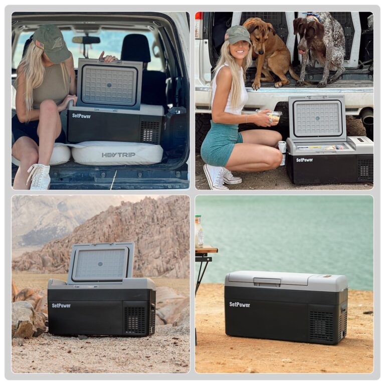 Setpower FC20 12V Refrigerator 21Quart Car Refrigerator Portable Car Fridge With Road Trip Kit,Portable Freezer Electric Coolers for Vehicles ac/dc,12 Volt Car Cooler for Van,Truck,RV,SUV,Truck,RV - Image 3