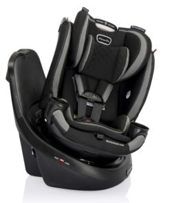 Evenflo Revolve360 Slim 2-in-1 Rotational Car Seat with Quick Clean Cover (Salem Black)