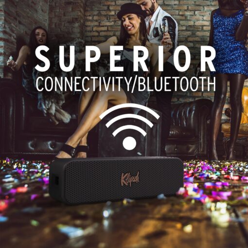 Klipsch The Detroit Portable Bluetooth Speaker with Dual 1" tweeters and 3" woofers, IP67 dust and Waterproof Rating, 20 Hours of Playtime for a Premium Live Concert Experience - Image 2