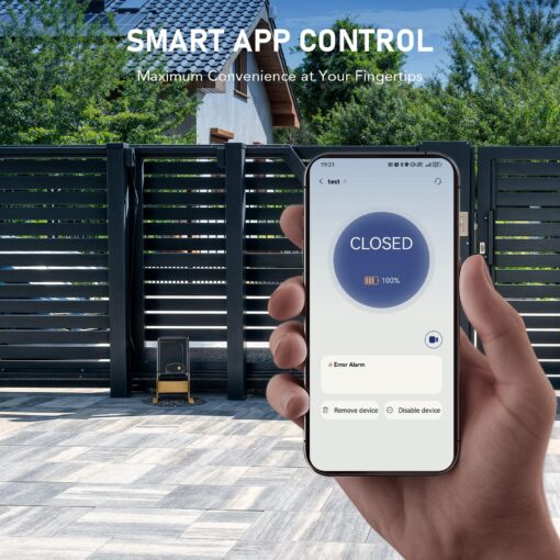 CO-Z APP Smart Automatic Sliding Gate Opener, 280W Electric Gate Opener for Doors up to 1400lb 40ft, Driveway Home Garden Gate Opening System, Gate Complete Kit with Remote Control & IR Sensor - Image 7