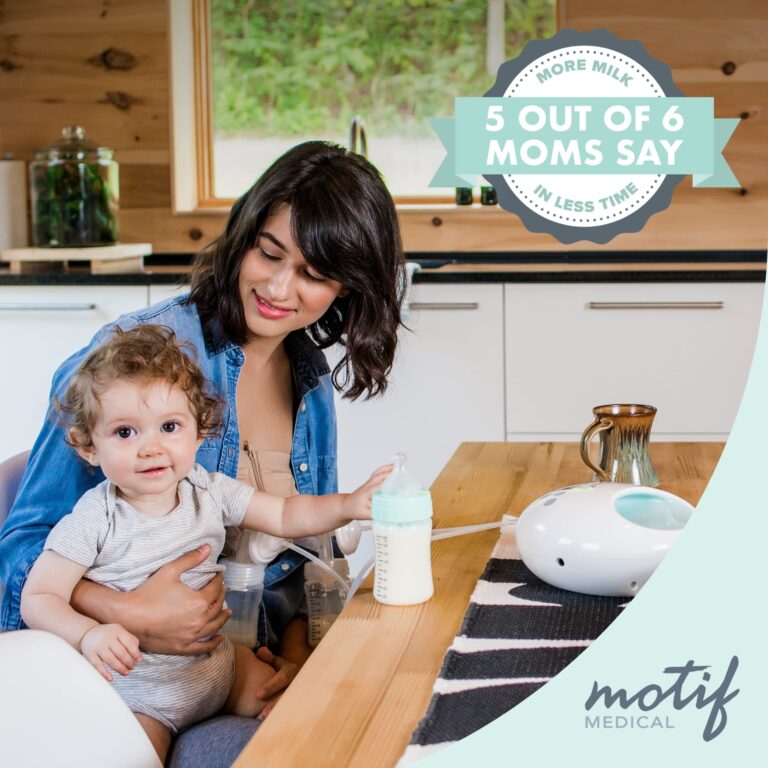 Motif Medical Luna Double Electric Breast Pump - Easy to Use, Quiet Motor, Built-in LED Night Light - Outlet Required - Image 8