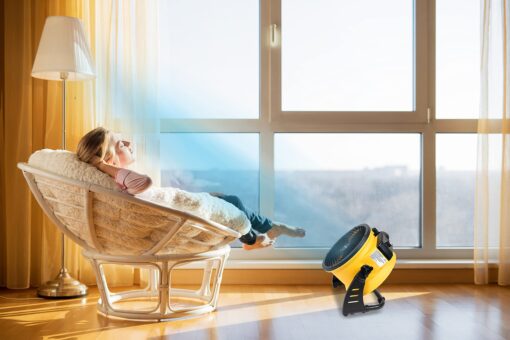 XPOWER FC-125B Portable High Velocity Battery Operated Portable Rechargeable Cordless DC Fan, Outdoor, Camping, Travel, USB Port for Charging Devices, 900 CFM, 12,000mAh - Image 5