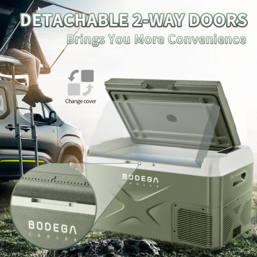 BODEGACOOLER 12 Volt Car Refrigerator, Electric Cooler Portable Freezer WIFI APP Control, 32Quart(30L) RV Car Fridge-4℉-68℉, 12/24V DC100-240 Volt AC for Outdoor Camping Travel Vehicles Home Use - Image 4