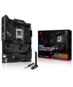ASUS ROG Strix B650E-F Gaming WiFi AMD B650 AM5 Ryzen™ Desktop 9000 8000 & 7000 ATX Motherboard, 12+2 Power Stages, DDR5, 3X M.2 Slot, PCIe® 5.0, WiFi 6E, 2.5G LAN, USB 3.2 Gen 2x2 Type-C®, Aura Sync