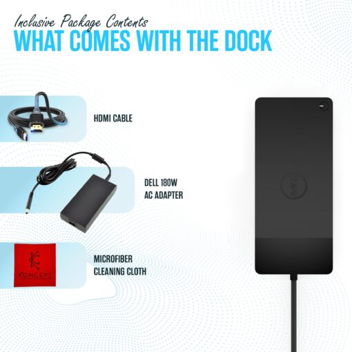 Dell WD19S Docking Station Dual Monitor Bundle - Dell Dock Station with 180 + USB Type-C + HDMI+ Dual DisplayPort - Ultimate Laptop Docking Station - Image 6