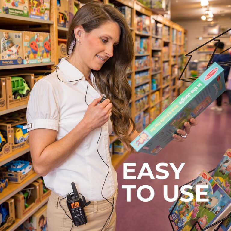 Midland – LXT600BBX6 Gang Charger Business Radio Walkie Talkie with Ear Piece - Small, Lightweight - Security Restaurants Retail Cafes - Two Way Radio with Charging Base- Rechargeable- 6 Units - Image 9