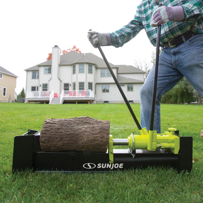 Sun Joe Hydraulic Steel Beam Log Splitter, 10 Ton Capacity Firewood Tool, Green - Image 6