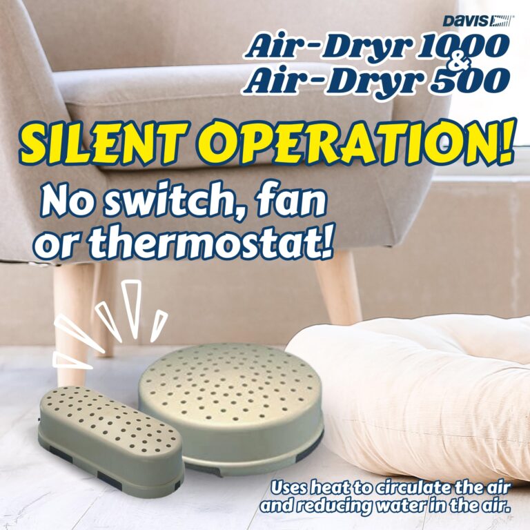 Davis Air-Dryr 500 & 1000 2 Pack Bundle - Quiet Room Dehumidifier for Moisture Problems and Wet Air Solution - Portable Dehumidifier for RV, Camper, Bathroom, Bedroom and More - Image 8