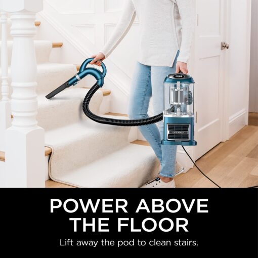Shark Upright Vacuum, Navigator Lift-Away with Self-Cleaning Brushroll, HEPA Filter, Swivel Steering, Upholstery Tool & Pet Crevice Tool, Perfect for Pets & Multi-Surface, Teal, ZU503AMZ - Image 9