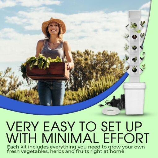 EXO Garden Hydroponic Growing System Vertical Tower - Vegetable Plant Tower Gift for Gardening Lover - Automate Aeroponics Mini Indoor Outdoor Home Grow Herb - Image 5